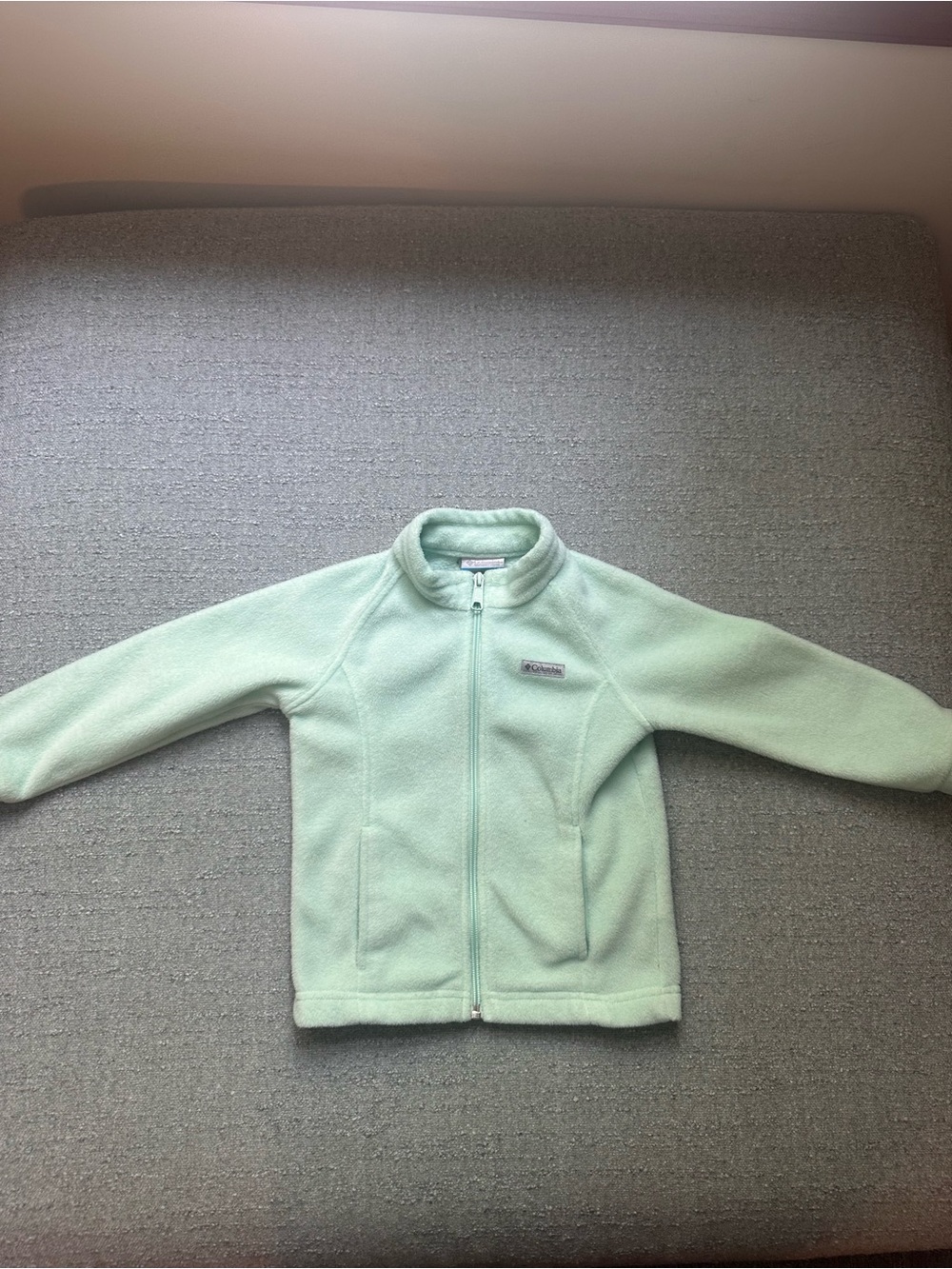 Columbia Mint Green Full-Zip Fleece Jacket